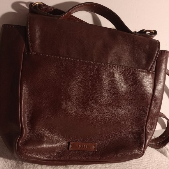 Vintage Fossil Cowhide Leather Brown Purse - Picture 4 of 15